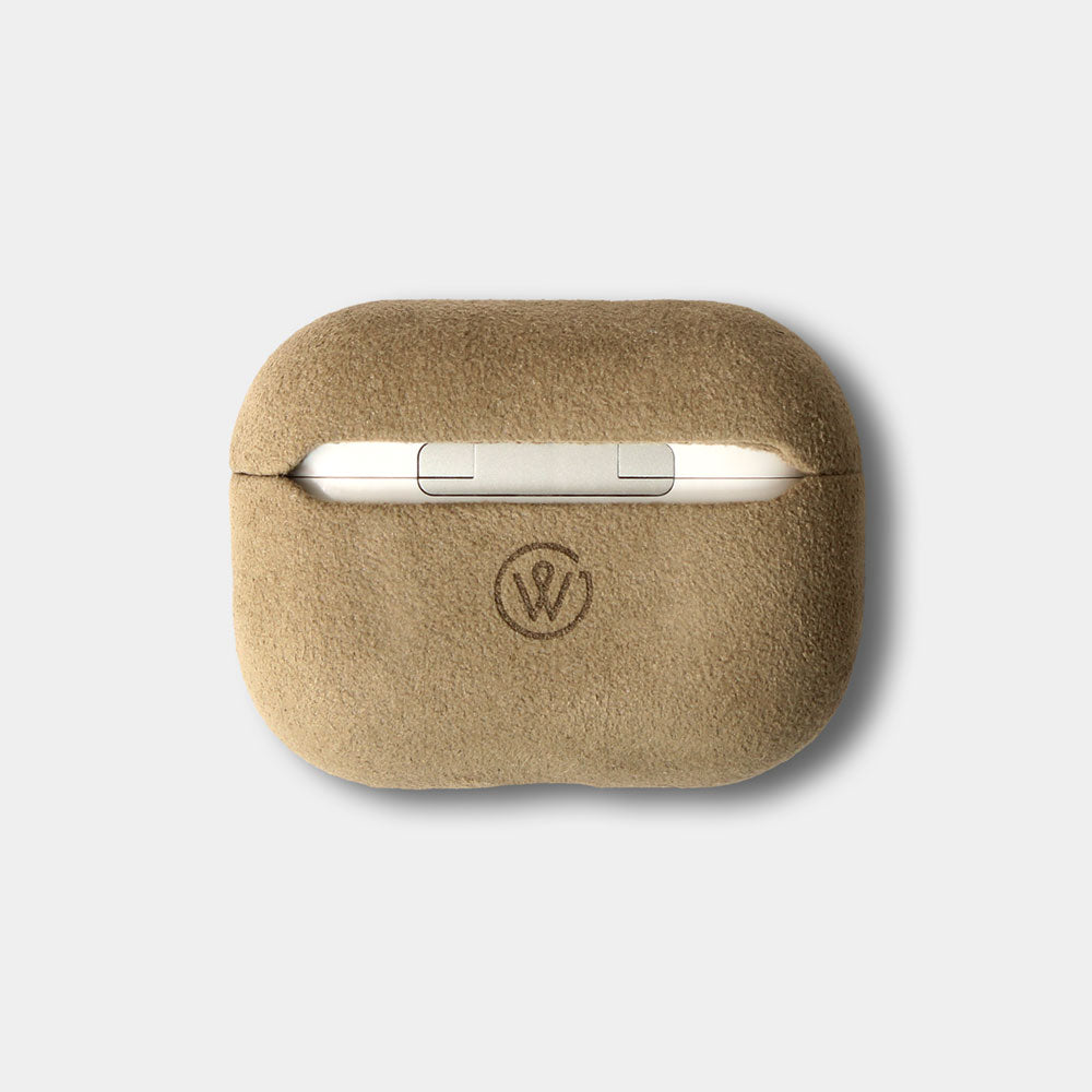 Edles Airpods Pro 3 / Airpods 4 Case JACOB aus italienischem Alcantara