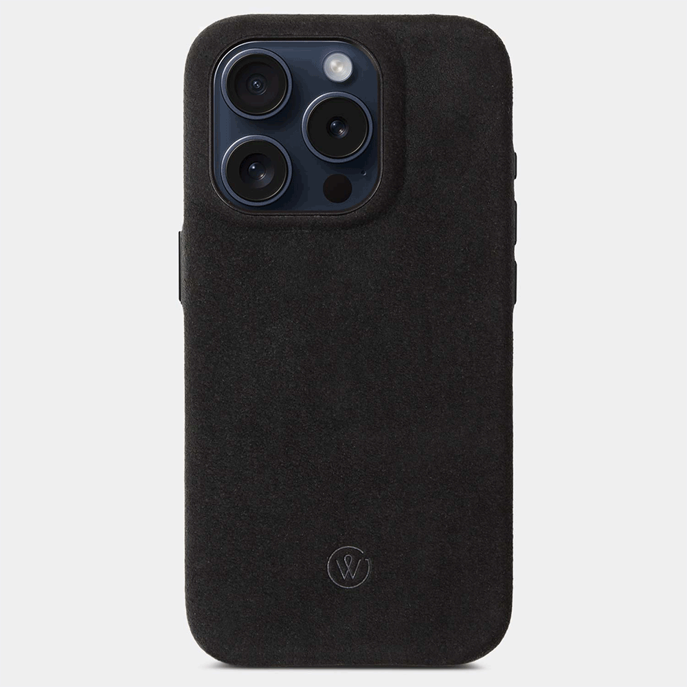 Phone case made from Alcantara in black