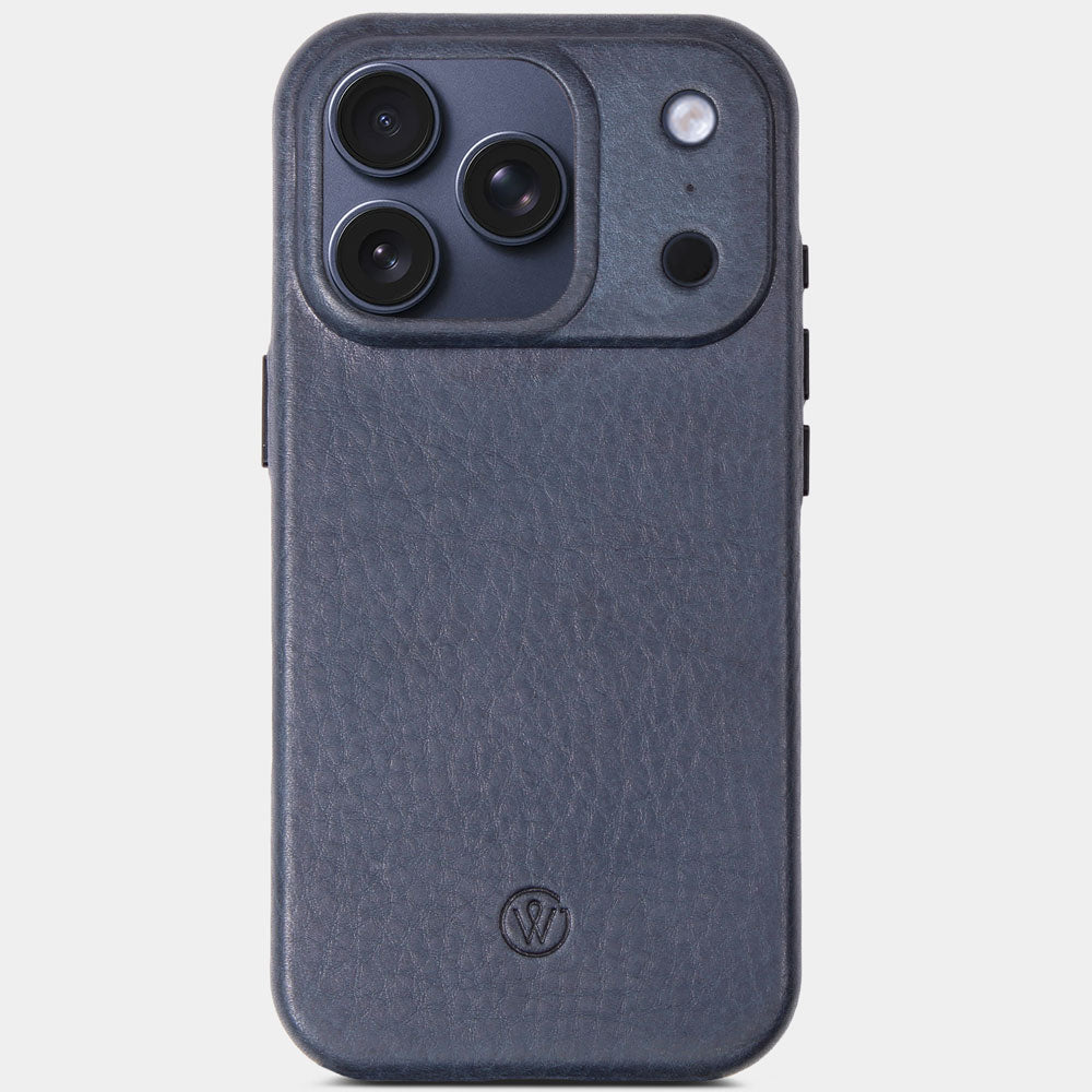 iPhone 17 Pro Hülle aus Leder in der Farbe Nordic Blue von GOOD WILHELM