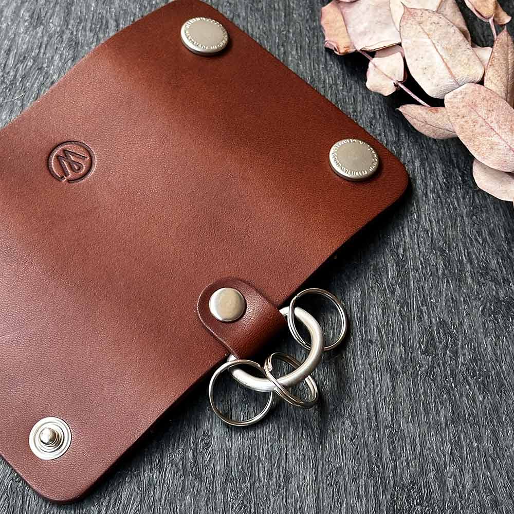 Leather key case with key rings from Good Wilhelm