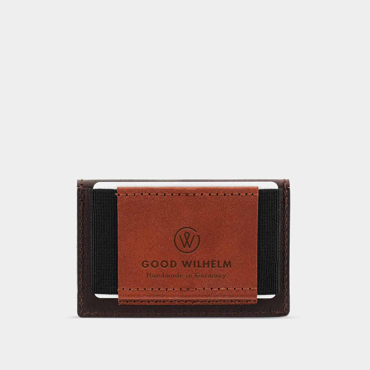 Card compartment of the mini wallet OTTO by Goodwilhelm in the color chocolate