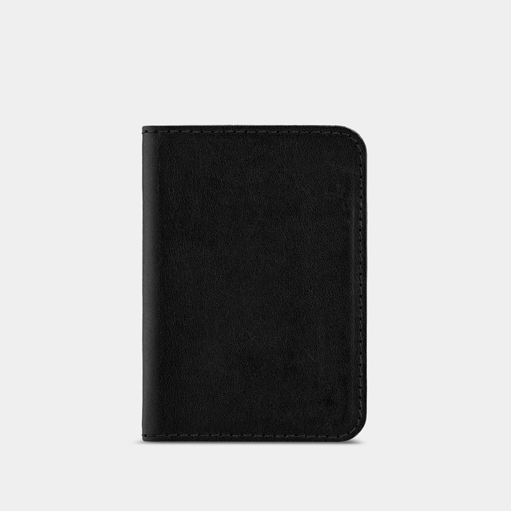 Vorderansicht des Portemonnaies ARTHUR aus Leder von Goodwilhelm in der Farbe black
