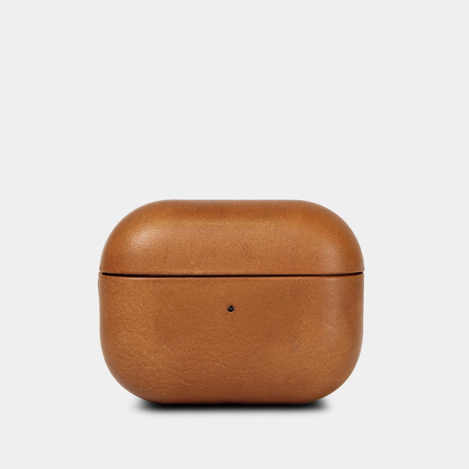 Hochwertiges AirPods Case aus Leder in Cognac Braun – edles Design, passgenau und langlebig.