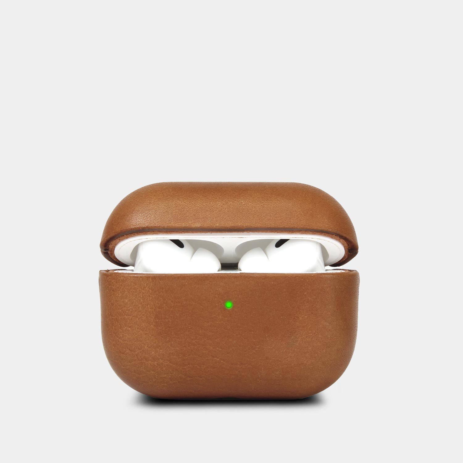 AirPods Case in Cognac Braun – luxuriöses Echtleder mit perfekter Passform für AirPods.