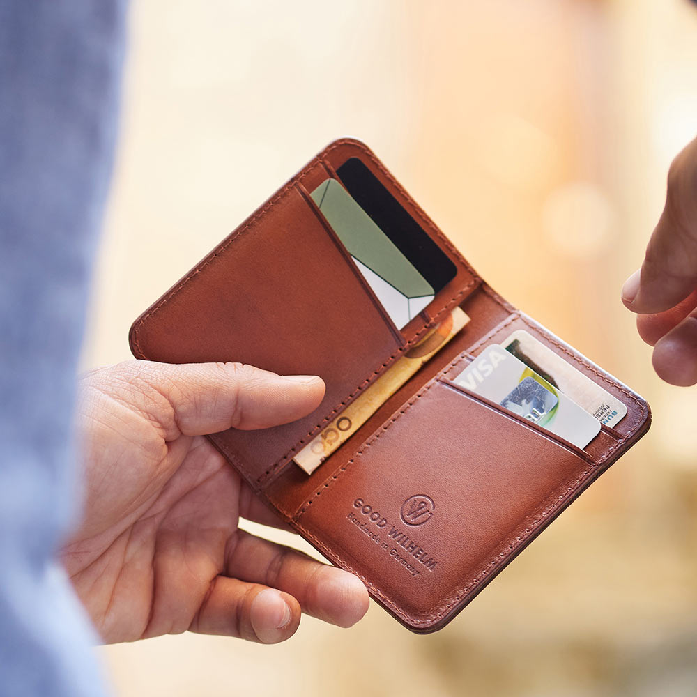 Bi fold wallet leather ARTHUR RFID protection