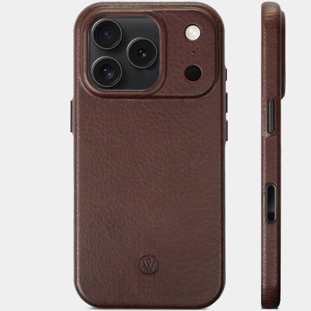 iPhone 17 Air Hülle Leder BRUNO handgefertigt aus italienischem Vachetta Leder