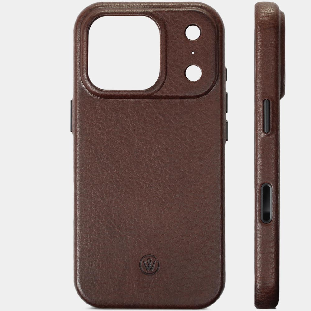 iPhone 17 Pro Hülle Leder Chocolate Braun – Echtlederhülle mit Kameraschutz und sicherem Kameraausschnitt, Good Wilhelm Case, auch für iPhone 17 Pro Max Hülle Leder