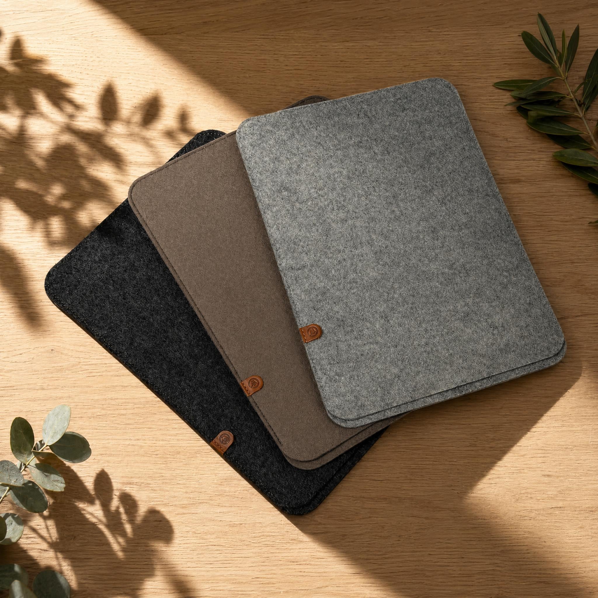 Macbook Neo Hüllen aus Wollfilz in unterschiedlichen Farben
