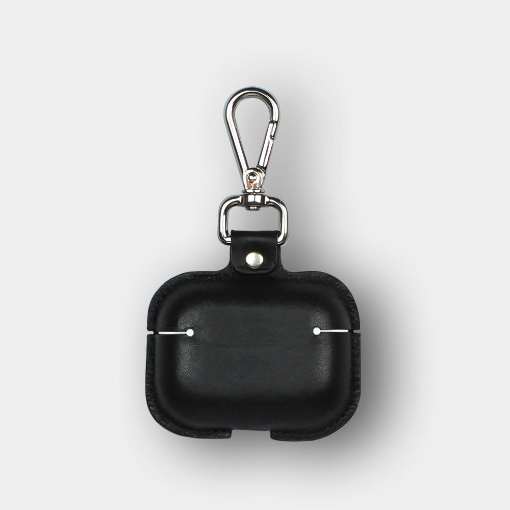 Rückseite der Airpods Hülle aus Leder in black von Goodwilhelm