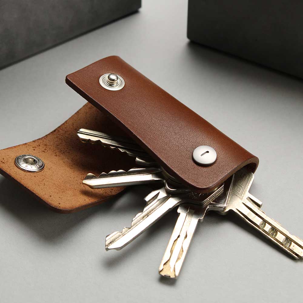 EMIL leather key case made from vachetta leather